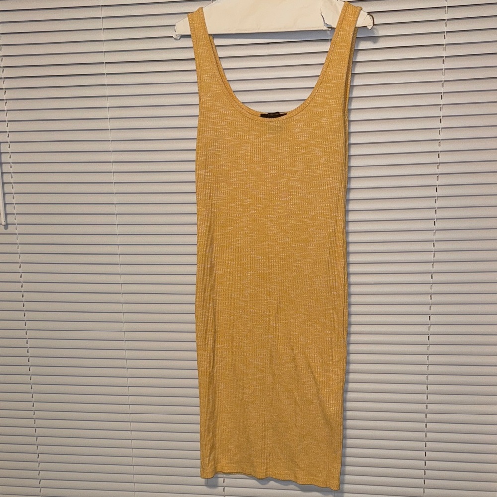 Forever 21 Mustard Fitted Dress